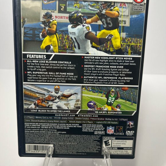Madden NFL 07 (Sony PlayStation 2, PS2 - 2006) Complete w/ Manual - Picture 2 of 3